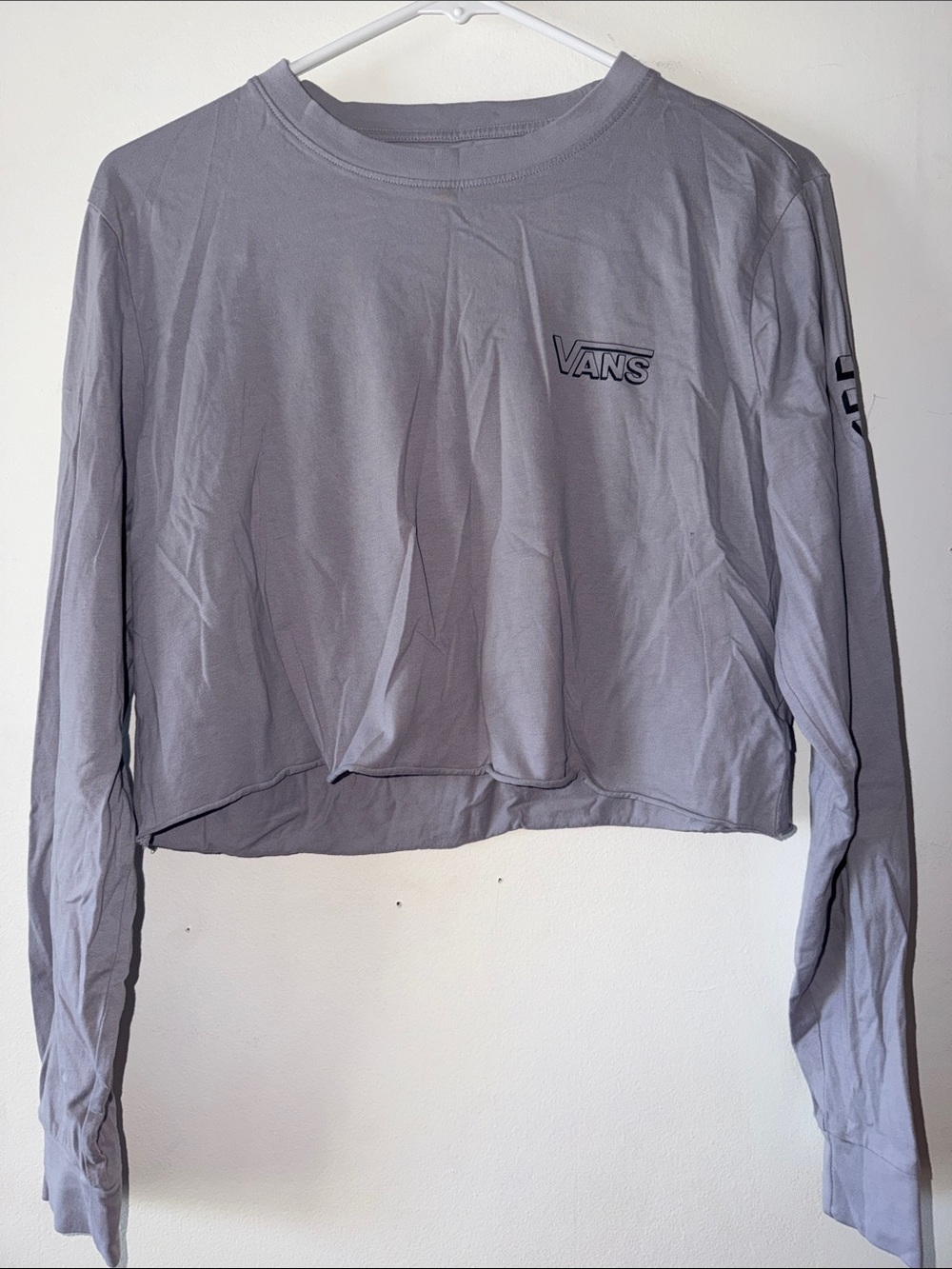 Vans Light Purple Cropped Long-Sleeve Tee